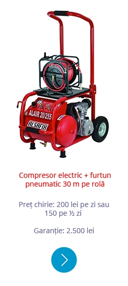 Compresor electric + furtun pneumatic 30 m pe rola