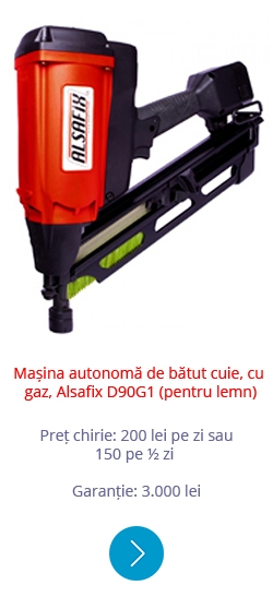 Mașină automată de bătut cuie, cu gaz, Alsafix D90G1 (pentru lemn)